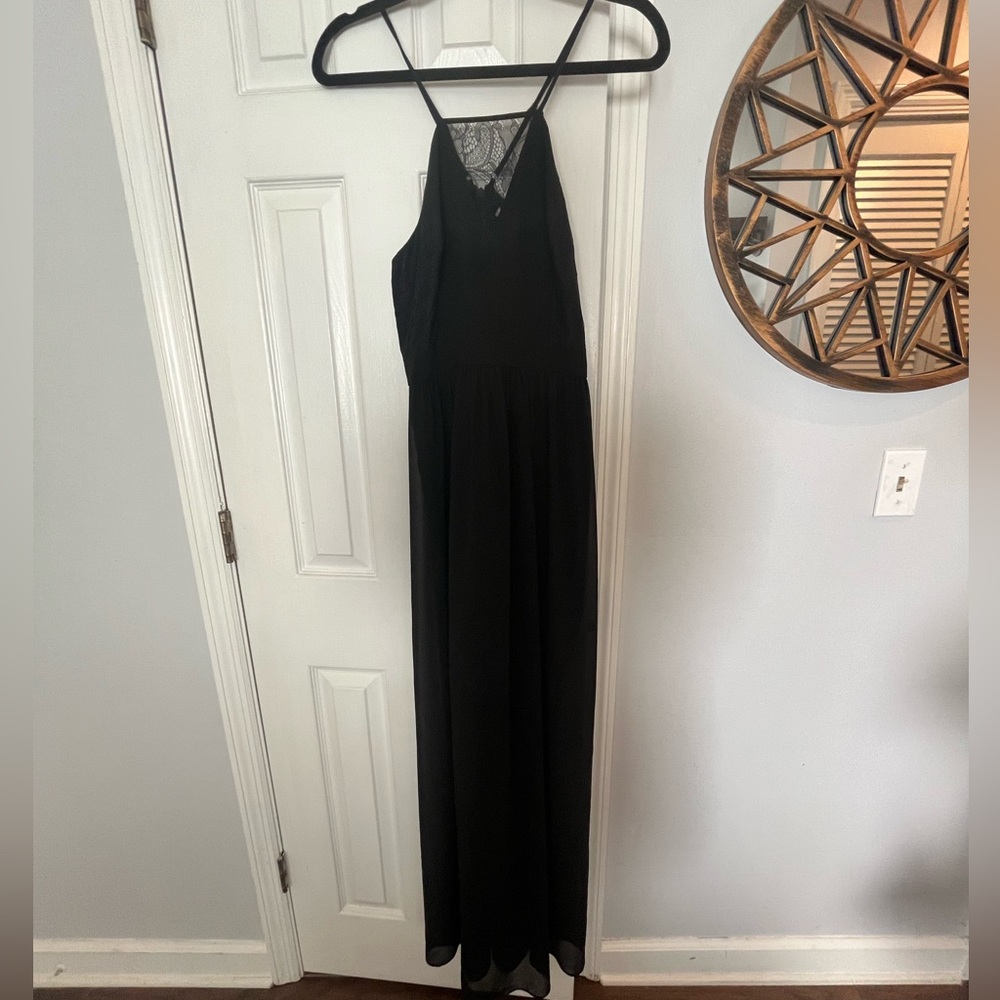 BCBGeneration Size 10 Black Lace Maxi Dress